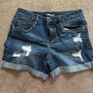 Denim Cuffed Shorts